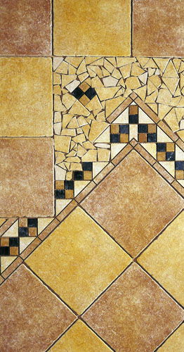 Соединение керамической плитки и мозаики